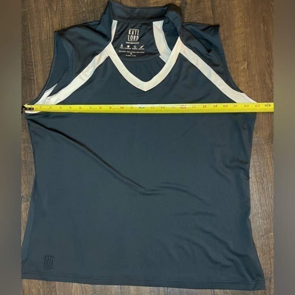 KATE LORD Performance Stand Up Collar Golf Polo Back Tan Size XL - Picture 9 of 9